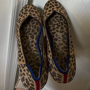 Rothy’s leopard round toe ballet flat